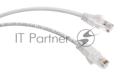 Шнур комм. Cabeus, кат. 5е, неэкр., U/UTP, RJ45/RJ45, LSZH, AWG24, 0.15м, белый
