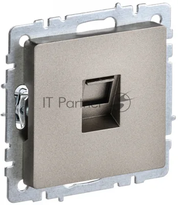 Розетка компьютерная IEK BRITE РК10-БрШ RJ45 кат.5E шампань