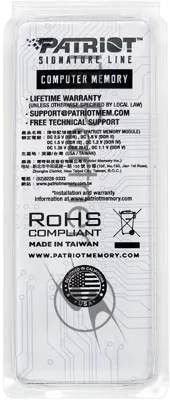 Оперативная память Patriot, DDR5, 16GB (1x16 GB), 4800 MHz, CL40, SO-DIMM