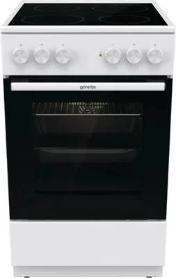 Плита электрическая Gorenje GEC5A41WG белый, конфорок 4 электрических, духовка 62 л, 50 см x 85 см x 59.4 см