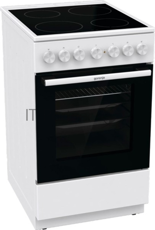 Плита электрическая Gorenje GEC5B41WG белый, конфорок 4 электрических, духовка 62 л, 50 см x 85 см x 59.4 см