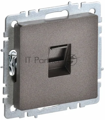 Розетка компьютерная IEK BRITE РК10-БрТБ RJ45 кат.5E темная бронза