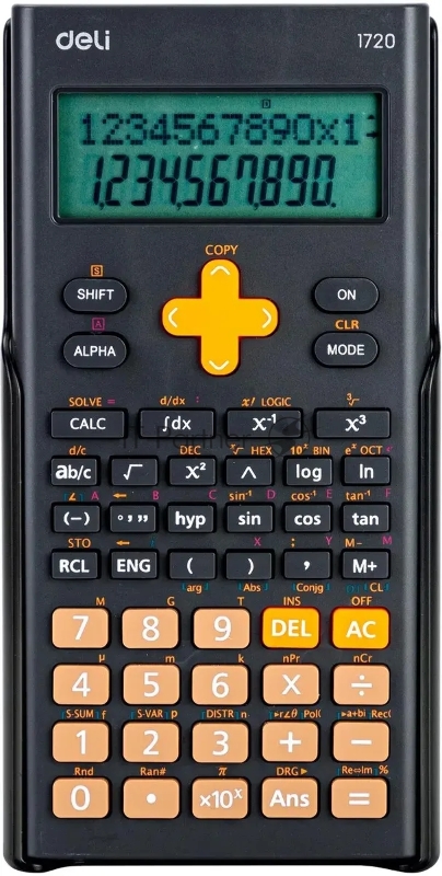 Калькулятор научный Deli E1720-black черный 12-разр.
