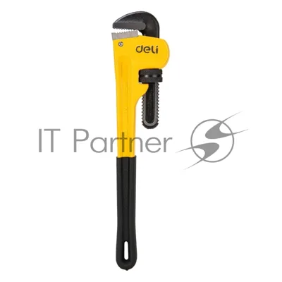 Трубный ключ Deli DL2518 18" Максимальное открытие (мм): 60. Cr-Mo + углеродистая сталь.