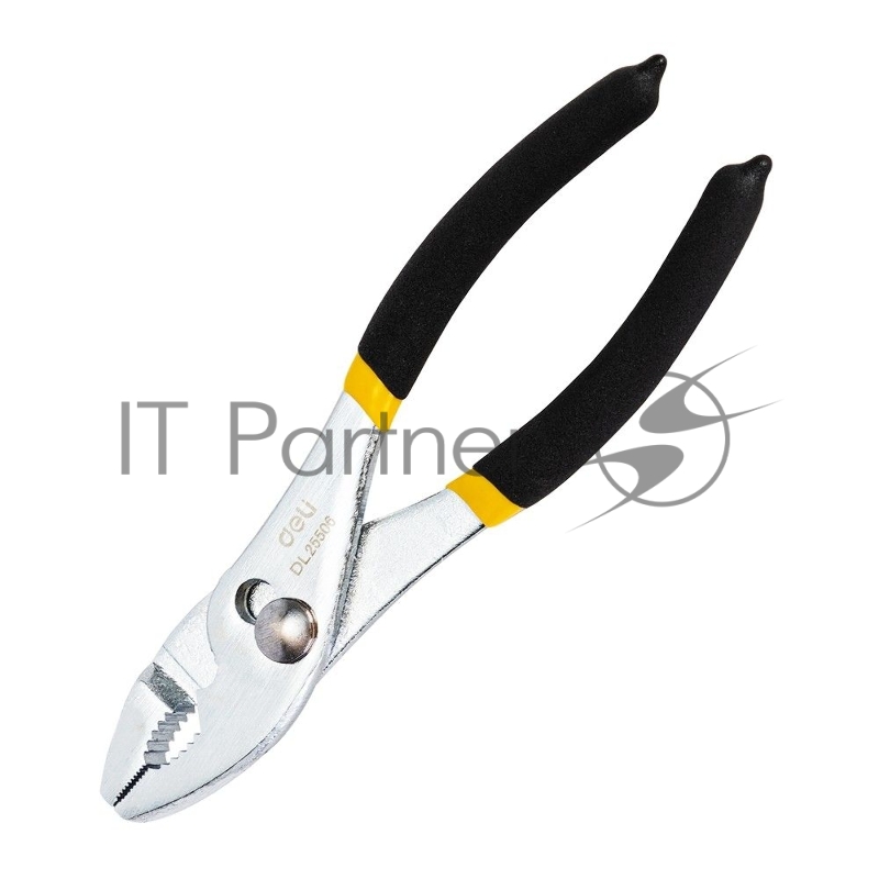 Пассатижи переставные двухдиапазонные Deli DL25506 6" Размер: 6 дюймов. Высококачественная углеродистая сталь. Хромированный. Двухкомпонентная ручка.