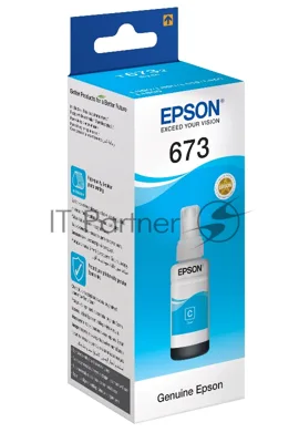 Чернила Epson 673 C13T673298 (аналог C13T67324A) голубой 70мл для Epson L800/L810/L850/L1800