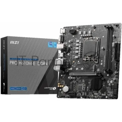 Материнская плата MSI PRO H610M-E DDR4, LGA1700, Intel H610, 2xDDR4, 4xSATA, 1xM.2, 1xPCIe 4.0 x16, 1xPCIe x1, HDMI, D-Sub, 1x1Gb LAN, 3x3.5 мм, 7.1, microATX