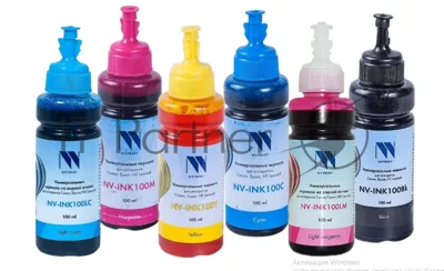Чернила NVPrint универсальные на водной основе для Сanon, Epson, НР, Lexmark, комплект 6 цветов