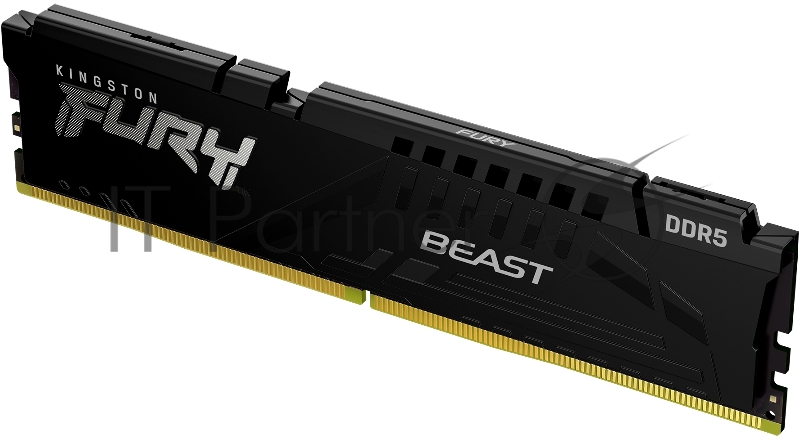 Оперативная память Kingston Fury Beast, DDR5, 16GB (1x16GB), 5600MHz, CL40, DIMM, с радиаторами, черный