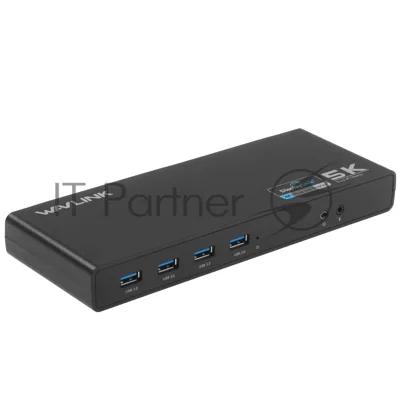 Док-станция WAVLINK WL-UG69DK1, USB Type-C, DisplayPort/HDMI/RJ-45/USB Type-C/Jack 3.5mm, USB