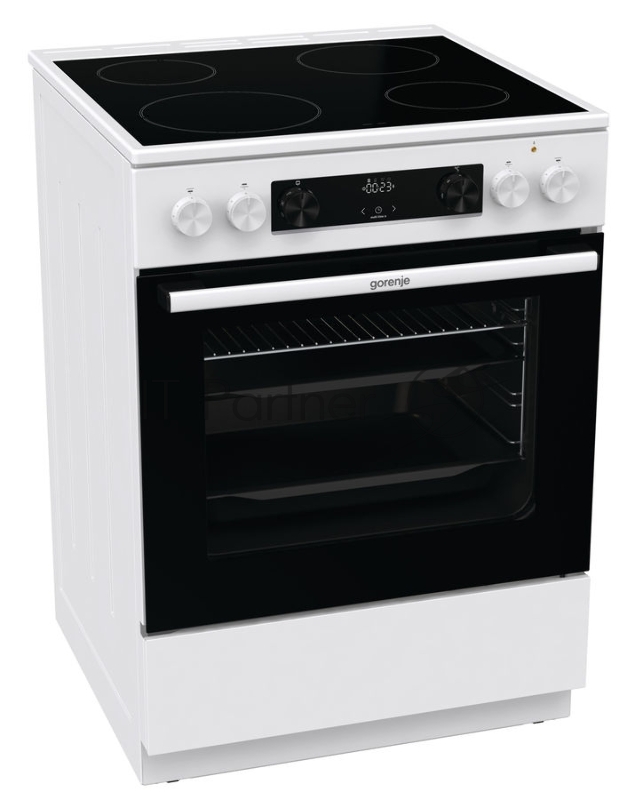 Плита электрическая Gorenje GEC6C40WD белый, конфорок 4 электрических, духовка 71 л, 60 см x 85 см x 60 см