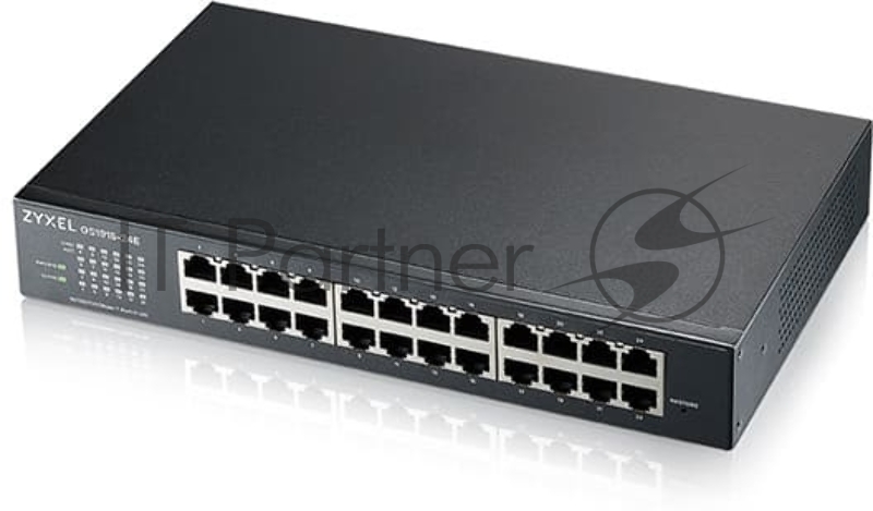 Коммутатор гибридный Smart L2Zyxel NebulaFlex GS1915-24E, rack 19", 24xGE, бесшумный (без вентилятора), автономное/облачное управление