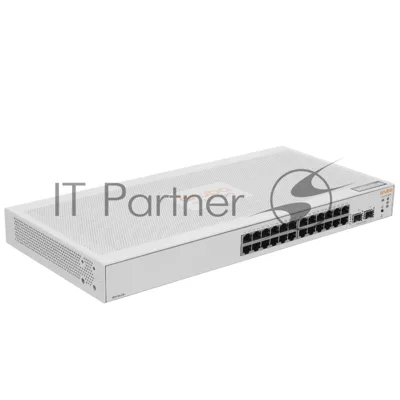 Коммутатор HPE Instant On 1830 24G 2SFP, 24×1 Гбит/с + 2×1 Гбит/с SFP, настраиваемый