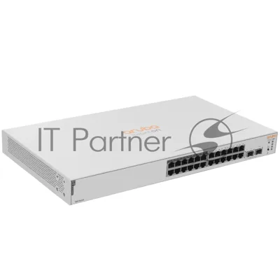 Коммутатор HPE Instant On 1830 24G 2SFP 12PoE+ 195W, 12×1 Гбит/с PoE+ + 2×1 Гбит/с SFP, настраиваемый