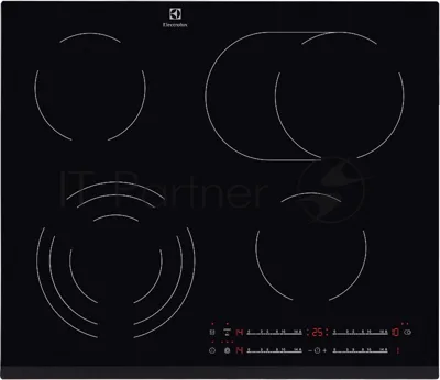Электрическая варочная поверхность Electrolux EHF6547FXK, 4 конфорки, с зоной расширения, стеклокерамика, 7100 Вт