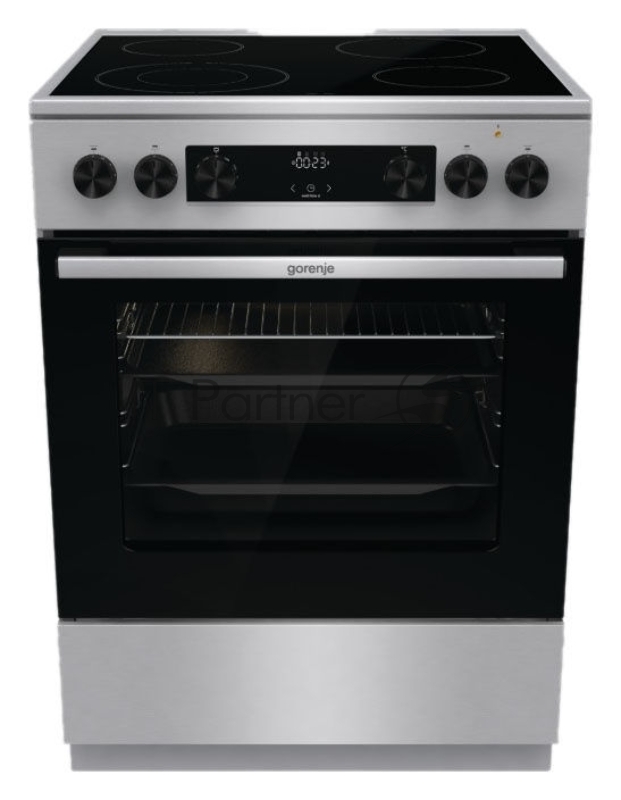 Плита электрическая Gorenje GECS6C70XC серебристый, конфорок 4 электрических, духовка 71 л, 60 см x 85 см x 60 см