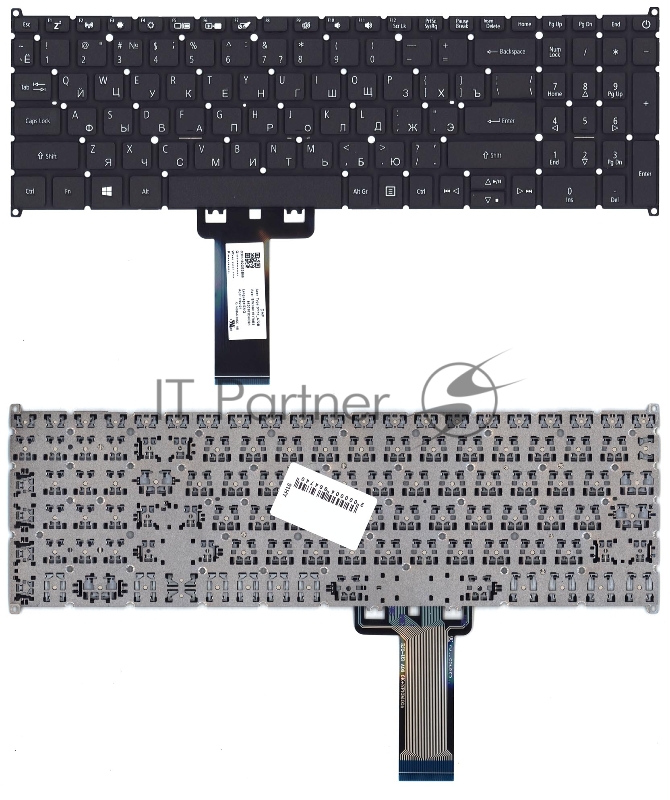 Клавиатура для ноутбука Acer Aspire 3 A317-51 черная
