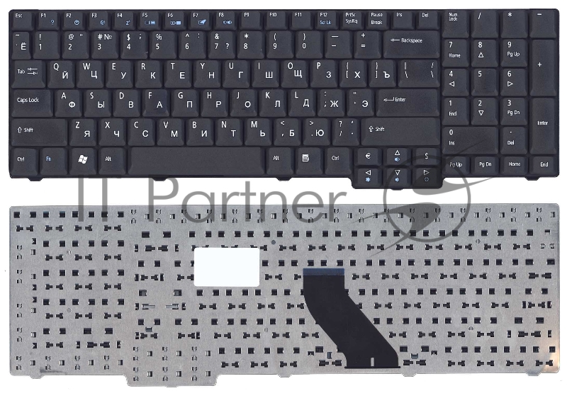 Клавиатура для ноутбука Acer Aspire 5335 5735 6530G 6930G черная матовая