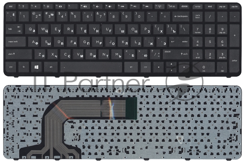Клавиатура для ноутбука HP Pavilion 17 17-E черная с рамкой