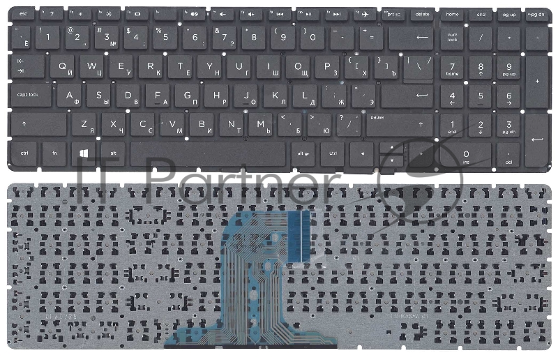 Клавиатура для ноутбука HP Pavilion 250 G4 G5, 255 G4, 15-af черная без рамки