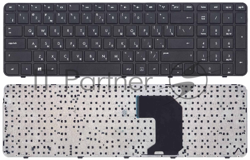 Клавиатура для ноутбука HP Pavilion G7-2000 черная c рамкой
