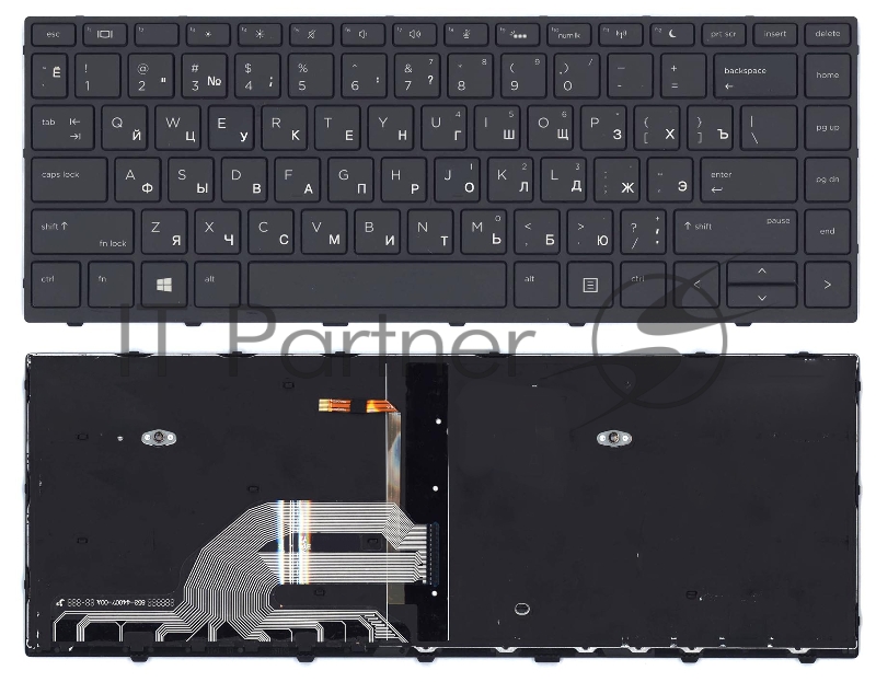Клавиатура для ноутбука HP Probook 430 G5 440 G5 445 G5 черная с подсветкой