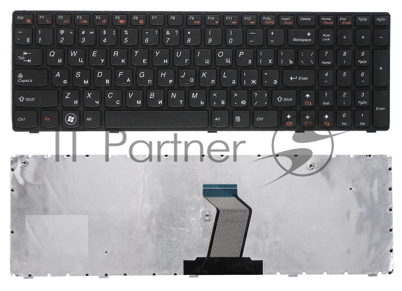 Клавиатура для ноутбука Lenovo IdeaPad Z560 Z565 G570 G770 черная с рамкой