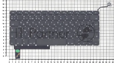 Клавиатура для ноутбука MacBook A1286 с SD большой ENTER RU