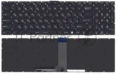 Клавиатура для ноутбука MSI GT72 GS60 GS70 GP62 GL72 GE72 черная с 7-цветной подсветкой