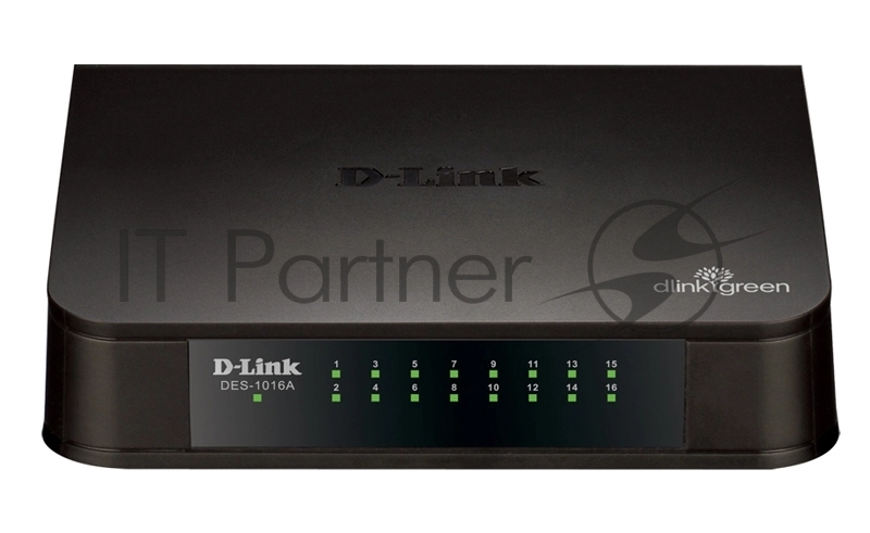 Коммутатор D-Link DES-1016A, 16×100 Мбит/с, неуправляемый