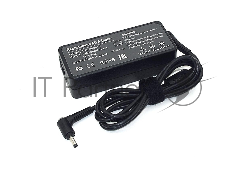 Блок питания (сетевой адаптер) для ноутбуков Lenovo 20V 2.25A 4.0x1.7мм 45W OEM