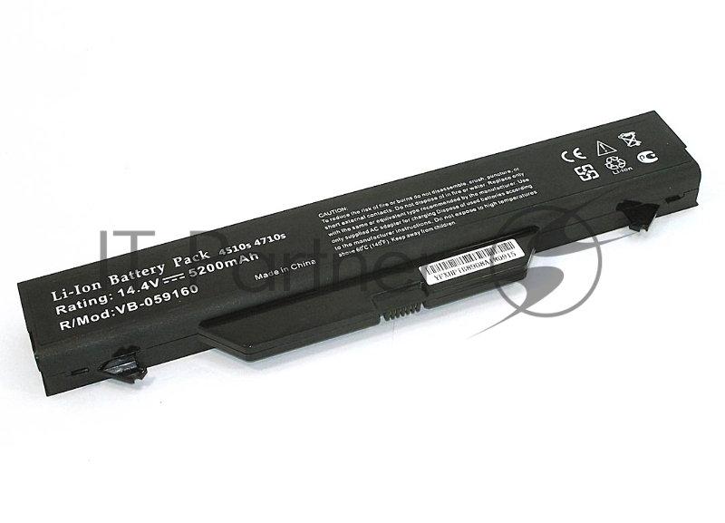 Аккумуляторная батарея для ноутбука HP Compaq 4510s 4710s (HSTNN-IB89) 14.4V 5200mAh OEM черный