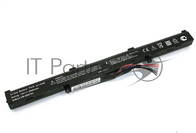 Аккумуляторная батарея для ноутбука Asus X450J (A41-X550E) 14.4V 2600mAh OEM черный