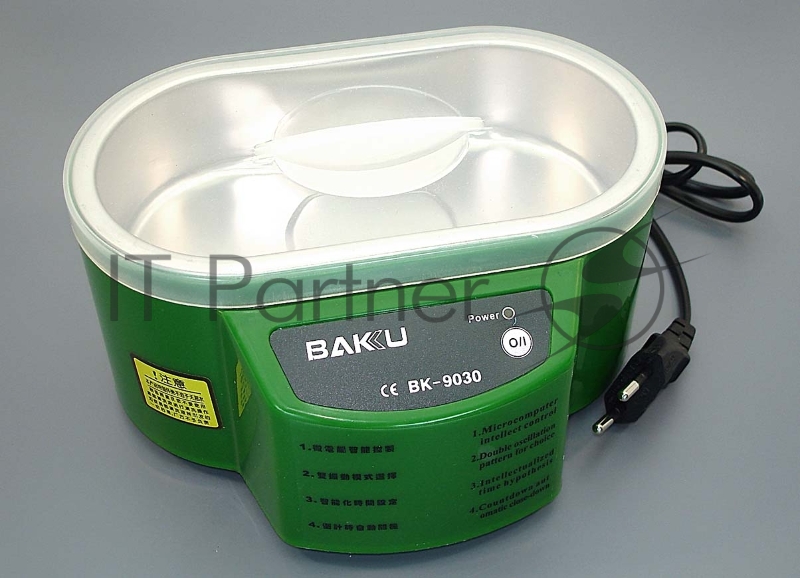 Ультразвуковая ванна BAKU BK-9030 зеленая, 0.6 л, 35 Вт