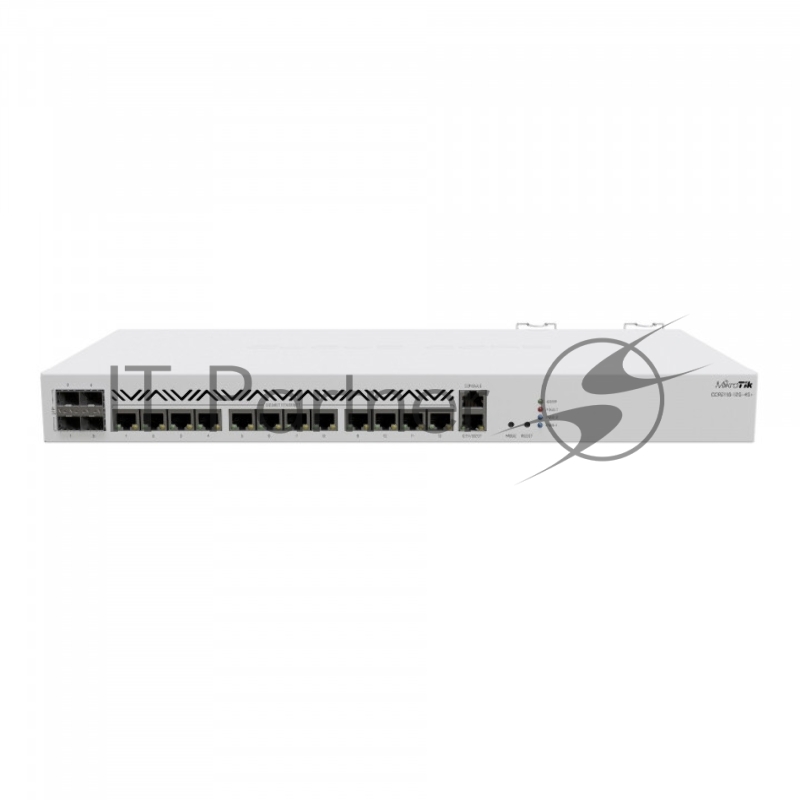 Маршрутизатор Mikrotik CCR2116-12G-4S+, 13×1 Гбит/с + 4×10 Гбит/с SFP+, управляемый