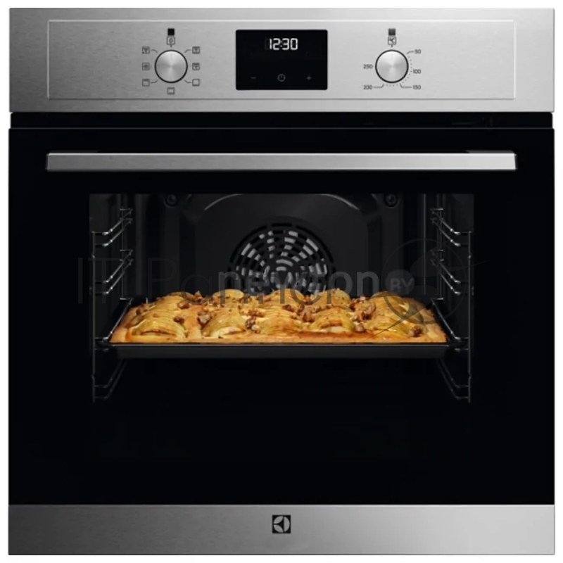 Встраиваемый духовой шкаф Electrolux EOF3H50BX 60 см, 72 л, 8 режимов, 59.4x59.5x56.9 см, очистка паром, нер. сталь