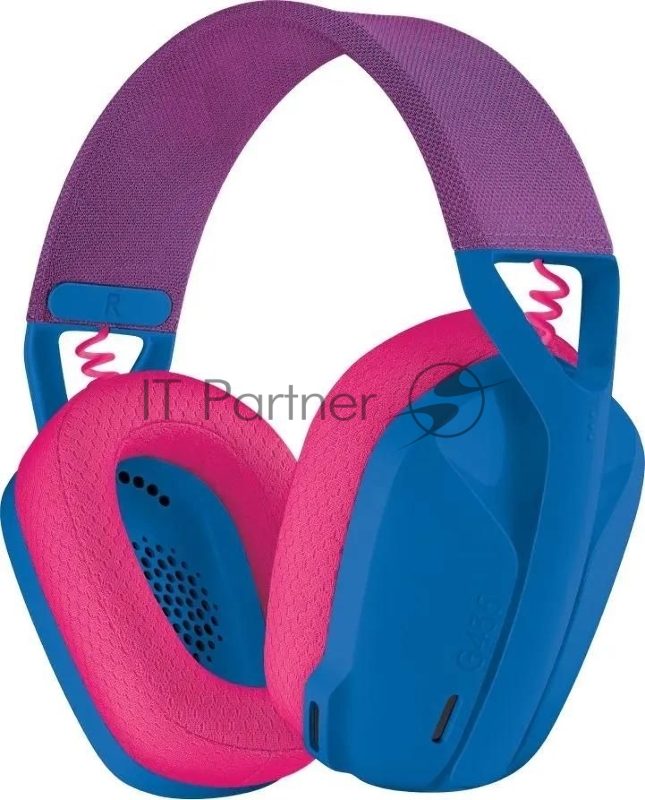 Гарнитура Logitech G435 синий/розовый, беспроводная, Bluetooth/USB, до 18 ч