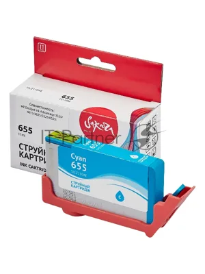 Картридж струйный Sakura CZ110AE (№655 Cyan) для HP, голубой, 11 мл., 600 к.