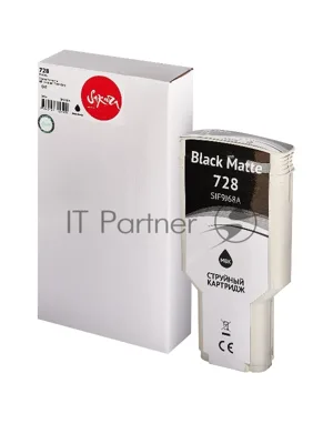 Картридж струйный Sakura F9J68A (№728 Matte Black) для HP, черный матовый, 300 мл.