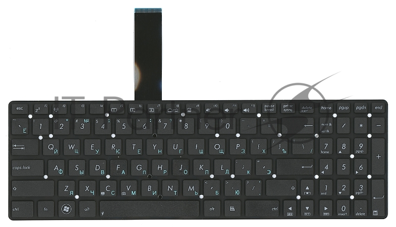 Клавиатура для ноутбука Asus K55 черная без рамки