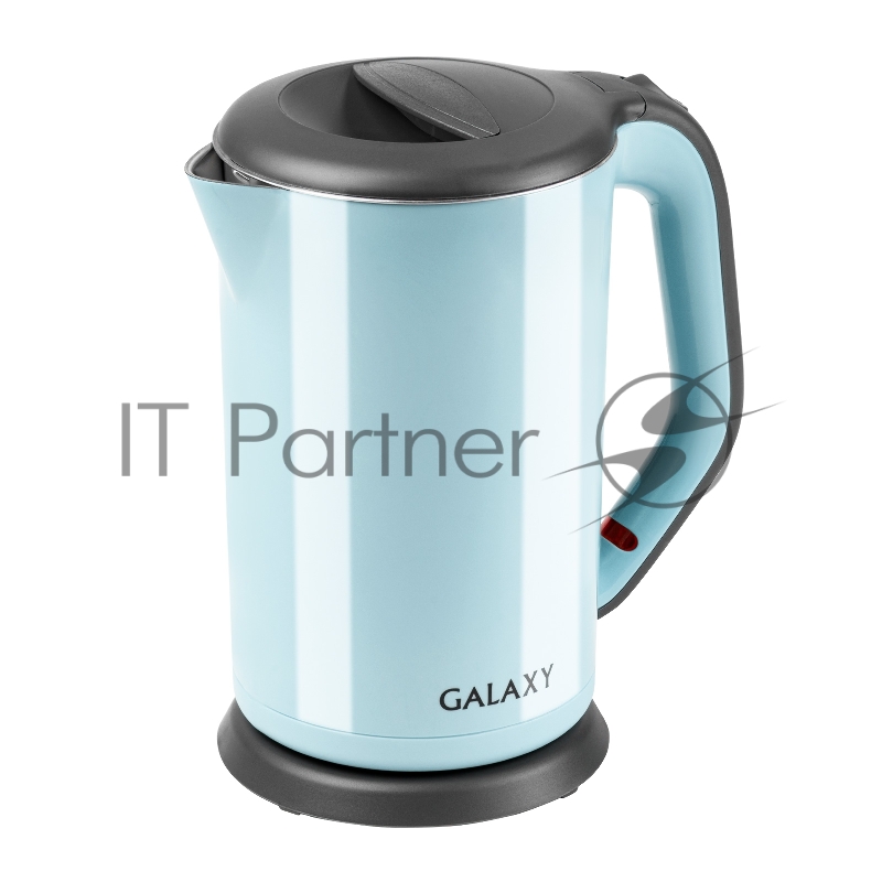 Электрочайник Galaxy GL 0330 голубой, 1.7 л, 2000 Вт, скрытый нагревательный элемент