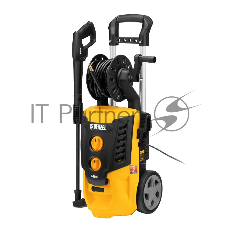 Мойка высокого давления Denzel R-180D, 2200 Вт, 180 бар, 380 л/ч, с барабаном