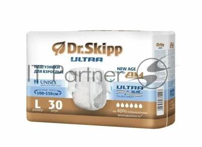 Подгузники для взрослых Dr.Skipp Ultra, р-р L, 30 шт., 8108