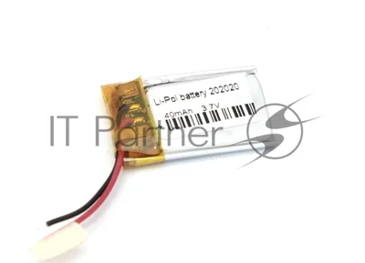 Аккумулятор Li-Pol (батарея) 2x20x20 мм 2pin 3.7V/40mAh