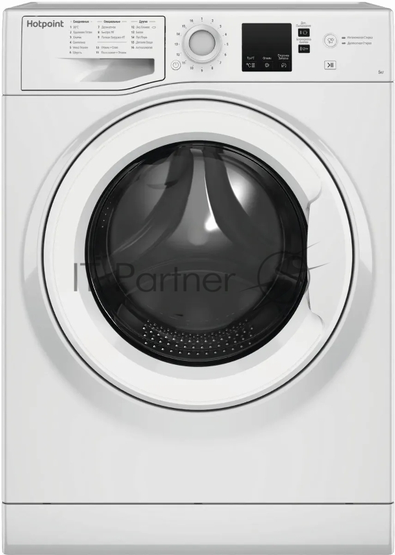 Стиральная машина Hotpoint NUS 5015 H RU белый, загр. фронтальная макс.: 5 кг 1000 об/мин класс: А