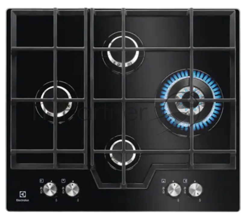 Газовая варочная поверхность Electrolux KGG6456K, 4 конфорки, закаленное стекло, 8900 Вт