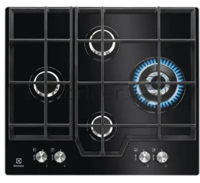 Газовая варочная поверхность Electrolux KGG6456K, 4 конфорки, закаленное стекло, 8900 Вт