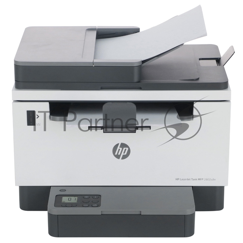 МФУ лазерное HP LaserJet Tank MFP 2602sdw (2R7F5A), А4, ч/б, печ. 22 стр/мин., скан. до 19 стр/мин. (ч/б) 10 стр/мин. (цвет), 600 x 600 dpi, Ethernet (RJ-45), USB 2.0, Wi-Fi
