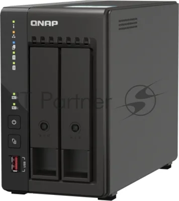 SMB QNAP TS-253E-8G NAS, 2-tray w/o HDD. 2xHDMI-port. 4-core Celeron J6412 2-2.6 GHz, 8Gb DDR, 2x2.5Gb LAN, 2 x M.2 2280 PCIe Gen 3 x2, 2x USB 3.2 Gen 2 (10Gbps) Port, 2x USB 2.0 port