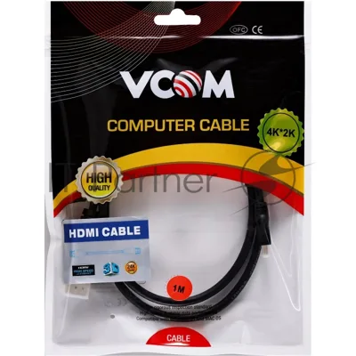 Кабель HDMI-19M --MicroHDMI-19M ver 2.0 1 м VCOM CG587-1M